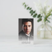 Foto van hoofdschot Sociaal Mediabedrijf Verticaal Visitekaartje (Staand voorkant)