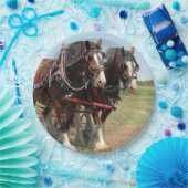 Foto van Horse Clydesdale Farming Papieren Bordje (Feest)