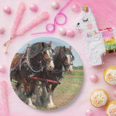 Foto van Horse Clydesdale Farming Papieren Bordje (Feest)