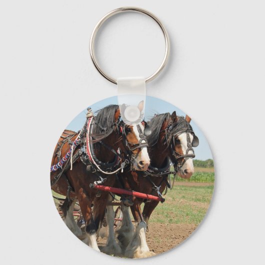 Foto van Horse Clydesdale Farming Sleutelhanger (Voorkant)