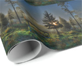 Foto van Horse Ranch Sunrise Natuur Cadeaupapier (Rol Hoek)