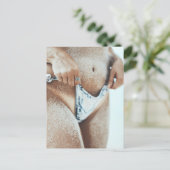 Foto van Hot Summer Bikini Beach Briefkaart (Staand voorkant)