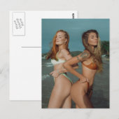 Foto van Hot Summer Bikini Girls Briefkaart (Voorkant / Achterkant)