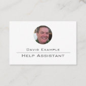 Foto van houder op een Help Assistant Visitekaartje (Voorkant)