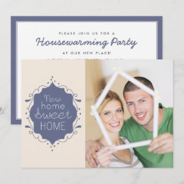 Foto van Housewarming Party: Uitnodiging/blauw Kaart