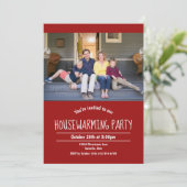 Foto van Housewarming Red Uitnodiging (Staand voorkant)