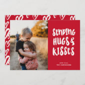 Foto van Hugs Red White Feestdagenkaart (Voorkant / Achterkant)