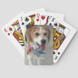 Foto van huisdier of kind & naam pokerkaarten
