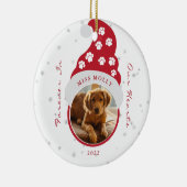 Foto van huisdierherdenking Forever In Our Hearts Keramisch Ornament (Rechts)