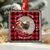 Foto van huisdierherdenking met liefdevolle herinn metalen ornament