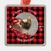 Foto van huisdierherdenking met liefdevolle herinn metalen ornament (Voorkant)