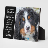 Foto van huisdierhond-herinneringssouvenir fotoplaat (Zijkant)