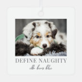 Foto van huisdierhond met Kerstmis Metalen Ornament (Voorkant)