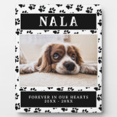 Foto van huisdierhond Pootafdrukken Herdenking Hon Fotoplaat (Voorkant)