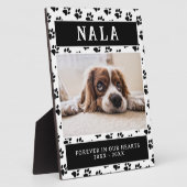 Foto van huisdierhond Pootafdrukken Herdenking Hon Fotoplaat (Zijkant)