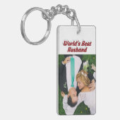 Foto van Husband met tekst van de Bourgogne Sleutelhanger (Voorkant Links)