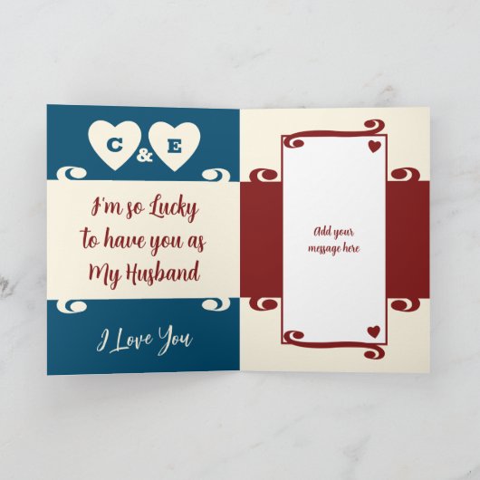 Foto van Husband ruby: 40ste verjaardag blauwe fot Kaart (Binnen)