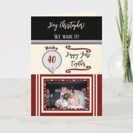 Foto van Husband ruby, foto van zwarte crème van 4 Kaart