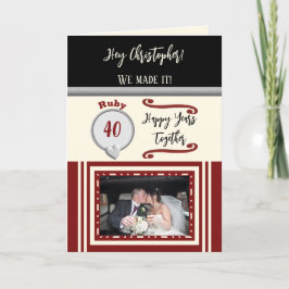 Foto van Husband ruby, foto van zwarte crème van 4 Kaart
