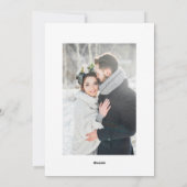 Foto van huwelijk en huwelijk feestdagenkaart (Achterkant)