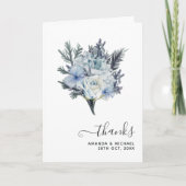 Foto van Hydrangea Blue en Light Lavender Weddensc Bedankkaart (Voorkant)
