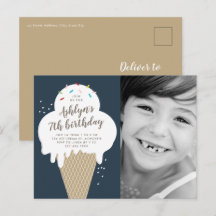 Foto van ijsje verjaardagsfeestje kinderen