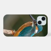 Foto van ijsvogelprofiel iPhone 15 case (Achterkant horizontaal)