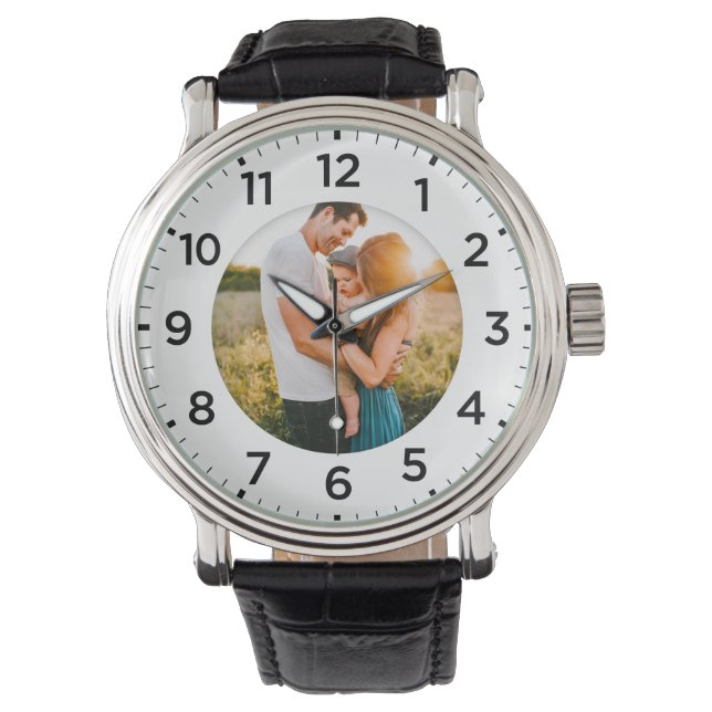Foto van Inlay Personalized Leather Watch Horloge (Voorkant)