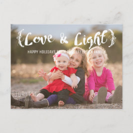 Foto van Ivory Elegant Sketting Love & Light Holid Feestdagenkaart