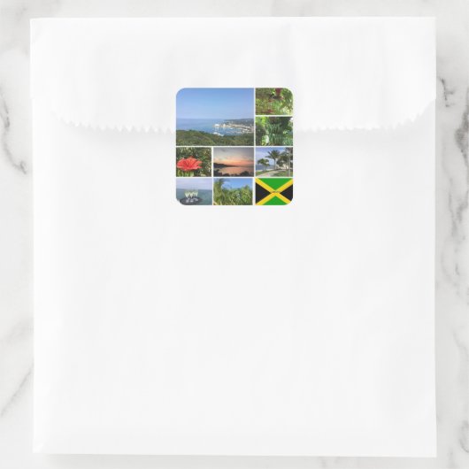 Foto van Jamaica Vierkante Sticker (Tas)