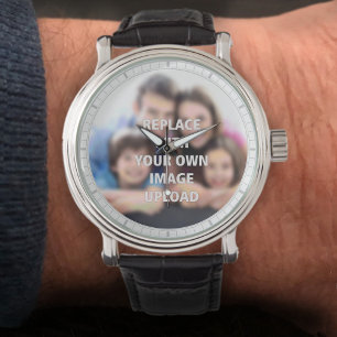 Foto van je familie op een horloge