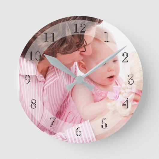 Foto van je familie ronde klok (Voorkant)