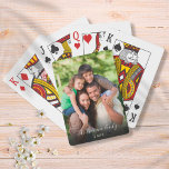 Foto van je favoriete familie pokerkaarten<br><div class="desc">Pas uw favoriete familiefoto aan met uw familienaam en het jaar,  waardoor u een uniek geheugen en een unieke gave hebt. Een heerlijk koepel voor de schat!</div>