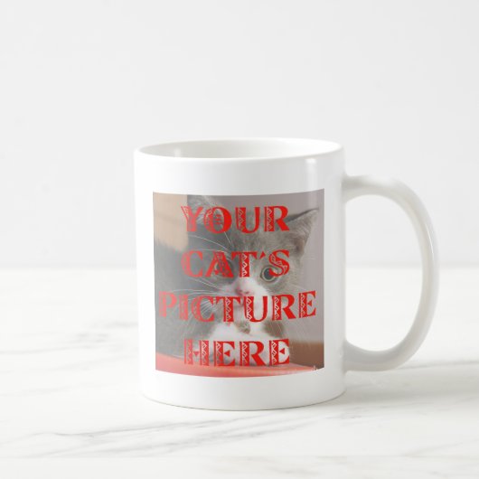 Foto van je kat Gepersonaliseerd Koffiemok (Rechts)