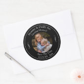 Foto van je kinderen mama papa trouwen   ronde sticker (Envelop)