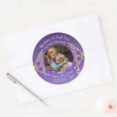 Foto van je kinderen Moeder Vader trouwen   Ronde Sticker (Envelop)
