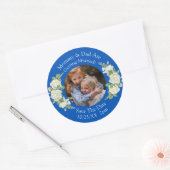 Foto van je kinderen Moeder Vader trouwen   Ronde Sticker (Envelop)