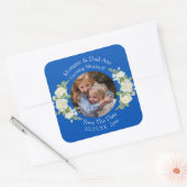 Foto van je kinderen Moeder Vader trouwen   Vierkante Sticker (Envelop)