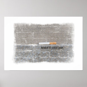 Foto van je laatste sigarettenstop roken poster