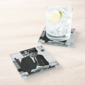 Foto van John F. Kennedy 2 Glazen Onderzetter (Schuin)
