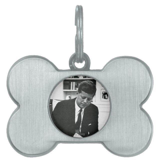 Foto van John F. Kennedy 2 Huisdieren Naamplaatje (voorkant)