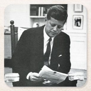 Foto van John F. Kennedy 2 Kartonnen Onderzetters