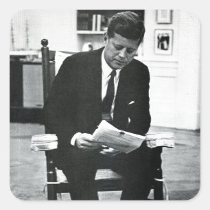 Foto van John F. Kennedy 2 Vierkante Sticker