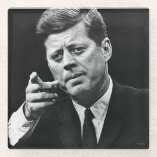 Foto van John F. Kennedy 3 Glazen Onderzetter