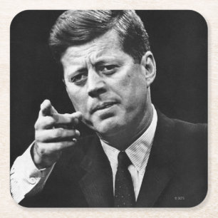 Foto van John F. Kennedy 3 Kartonnen Onderzetters
