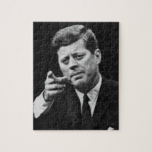 Foto van John F. Kennedy 3 Legpuzzel (Verticaal)