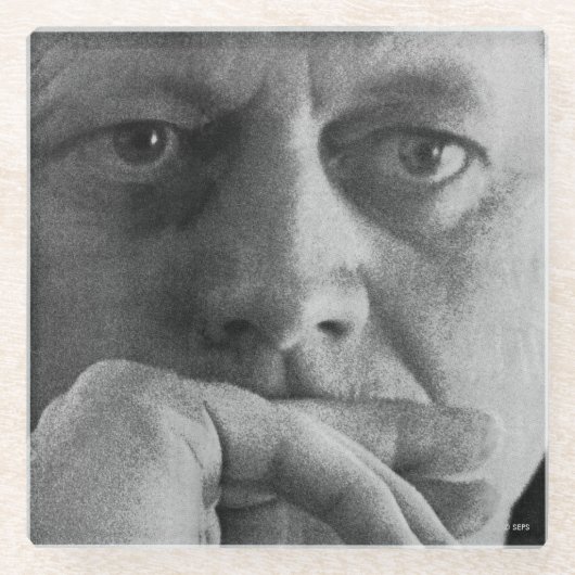Foto van John F. Kennedy Glazen Onderzetter (Voorkant)