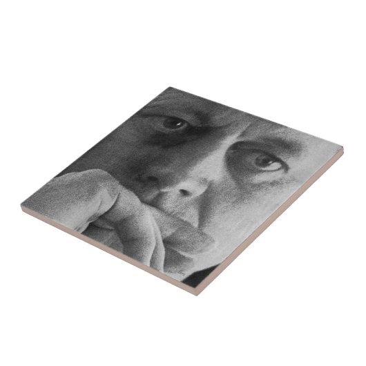 Foto van John F. Kennedy Tegeltje (Zijkant)