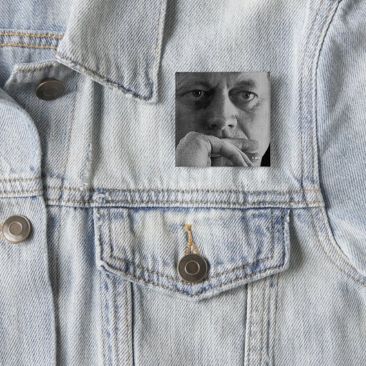 Foto van John F. Kennedy Vierkante Button 5,1 Cm (In situ)
