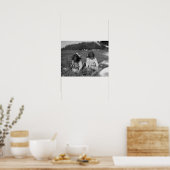 Foto van jonge meisjes die kruidenbessen poster (Keuken)